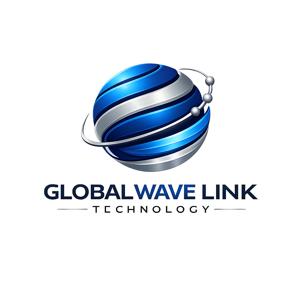 Global Wave Link Technology globe emblem